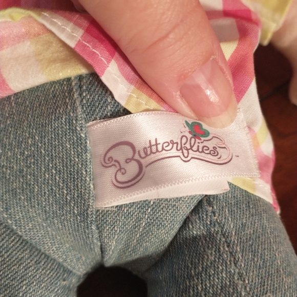 Butterflies Aurora Cracker Barrel 18” Red Hair Plush Cloth Cowgirl Doll - Picture 4 of 7